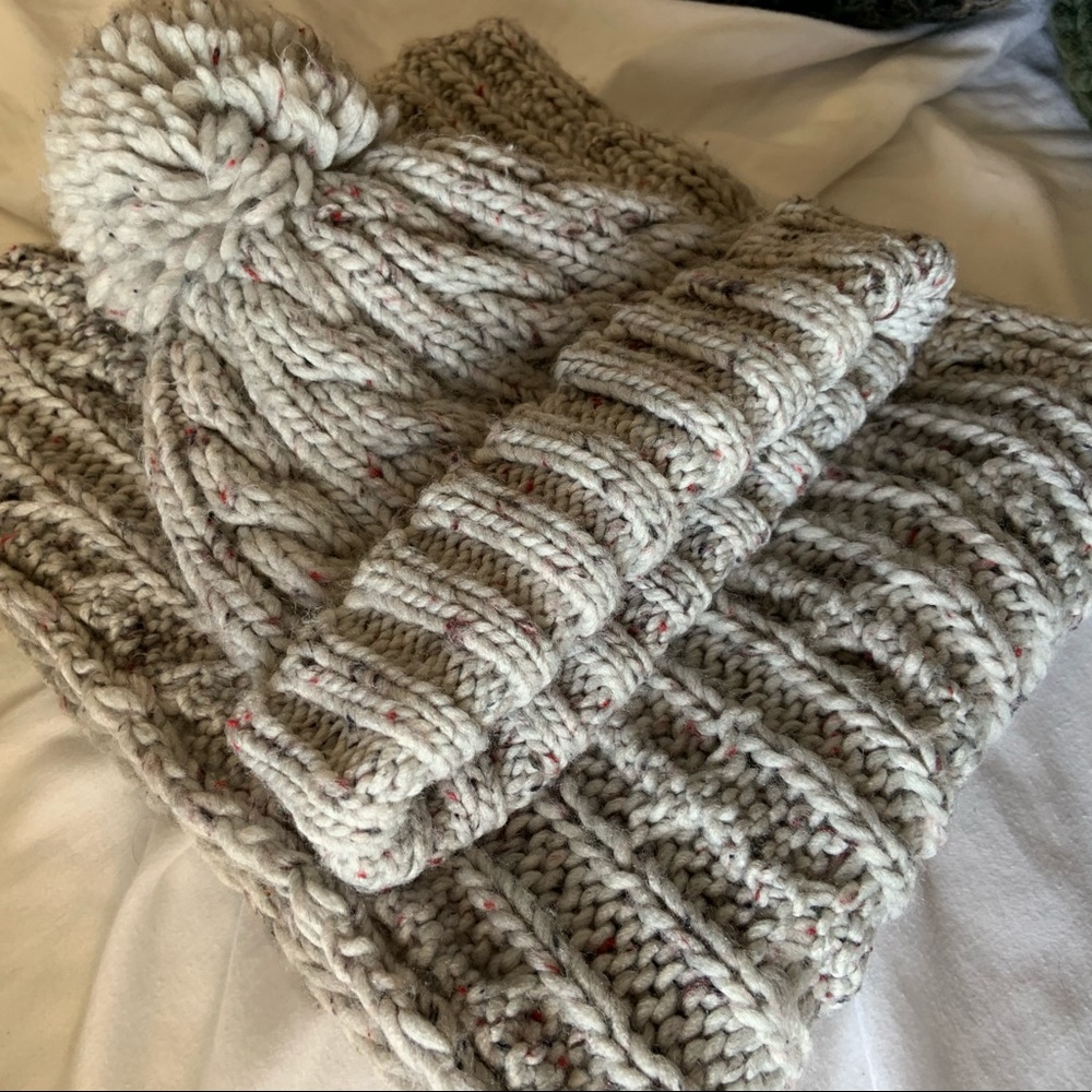 Infinity scarf with matching hat